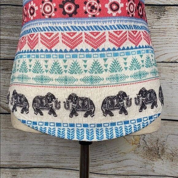 Gaze USA short sleeve Top Tee Elephant Print S - Picture 2 of 10